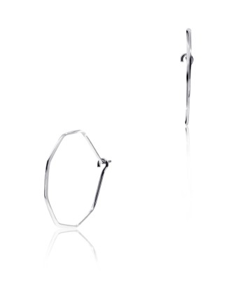 Rough Circle Silver Ear Stud STS-2264